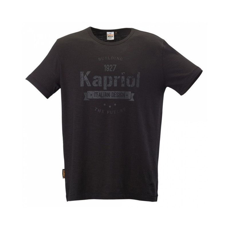 Tee-shirt manches courtes VINTAGE noir KAPRIOL - Taille: L