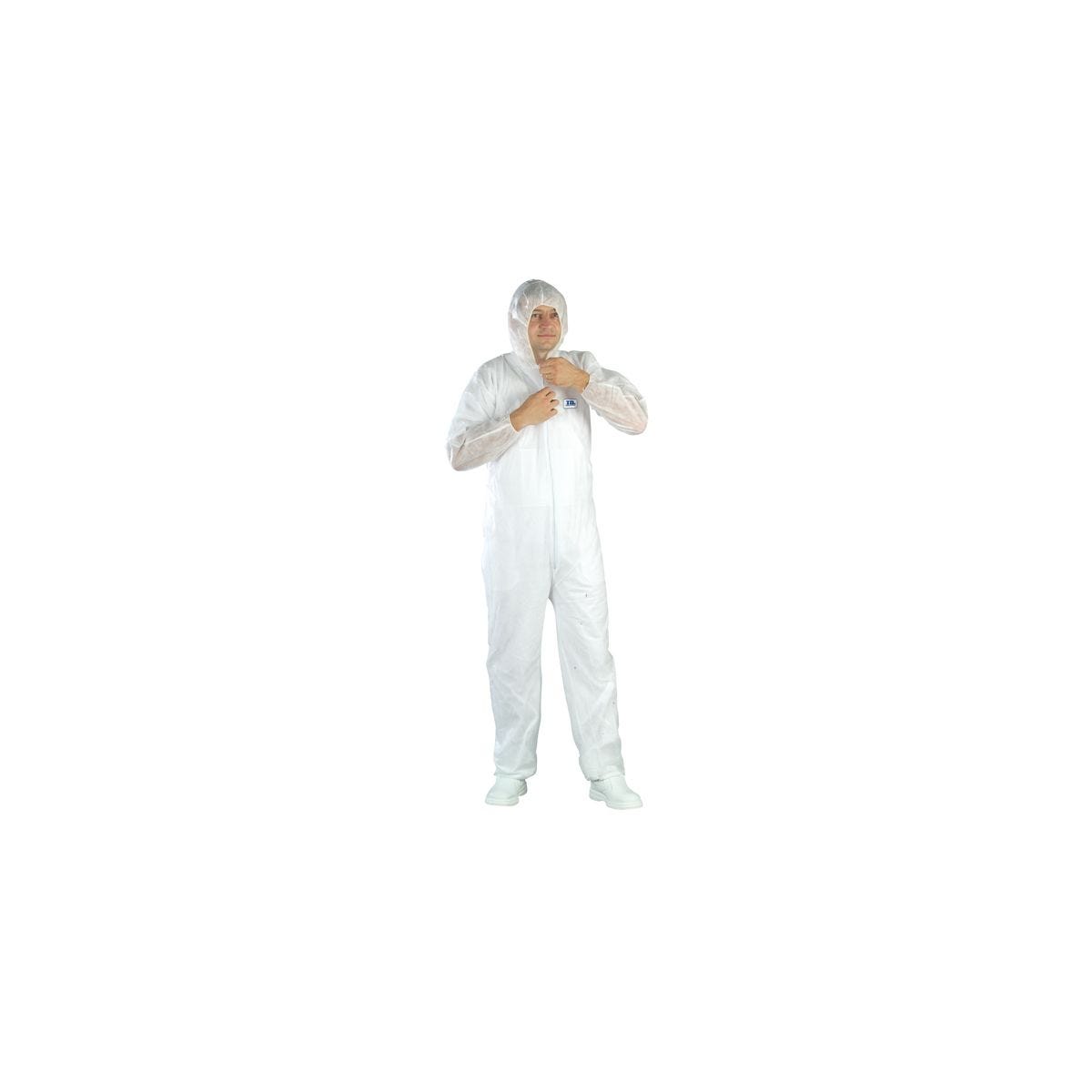 Combinaison SPP 40g/m² blanc avec capuche - COVERGUARD - Taille XL 0