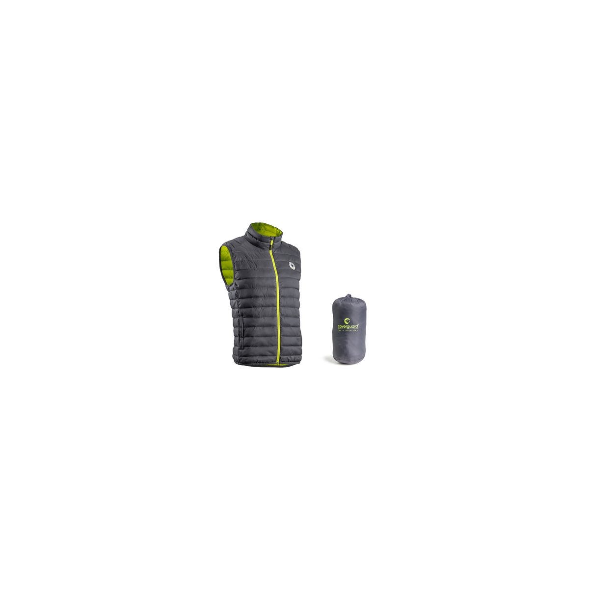 KUMA Gilet Froid gris/jaune, 100%PA + Matelassage 100g/m² - Coverguard - Taille S 0
