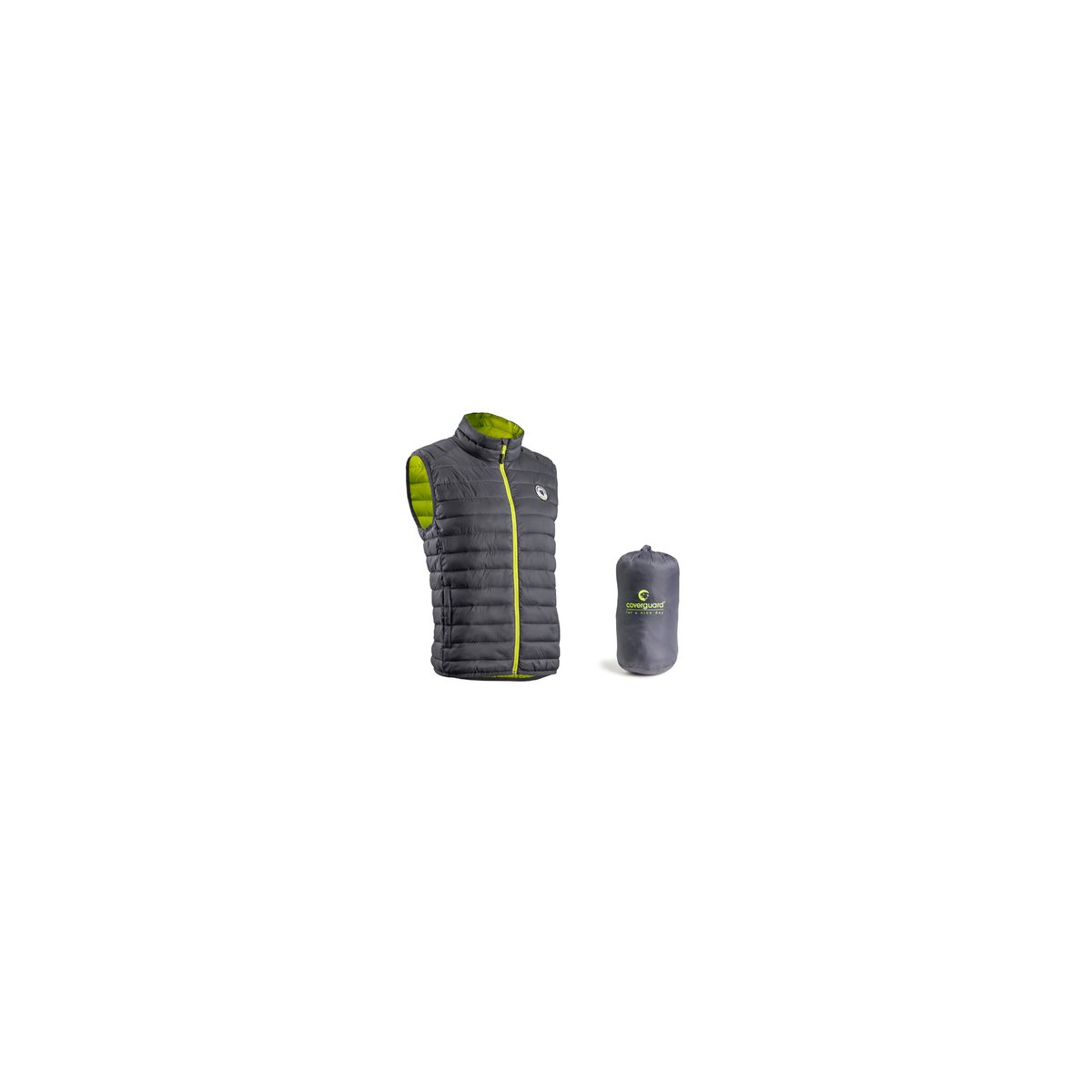 KUMA Gilet Froid gris/jaune, 100%PA + Matelassage 100g/m² - Coverguard - Taille 2XL 0