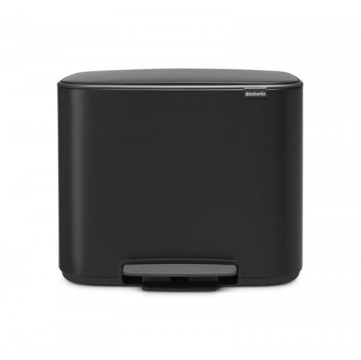 poubelle à pédale 36l noir mat - brabantia
