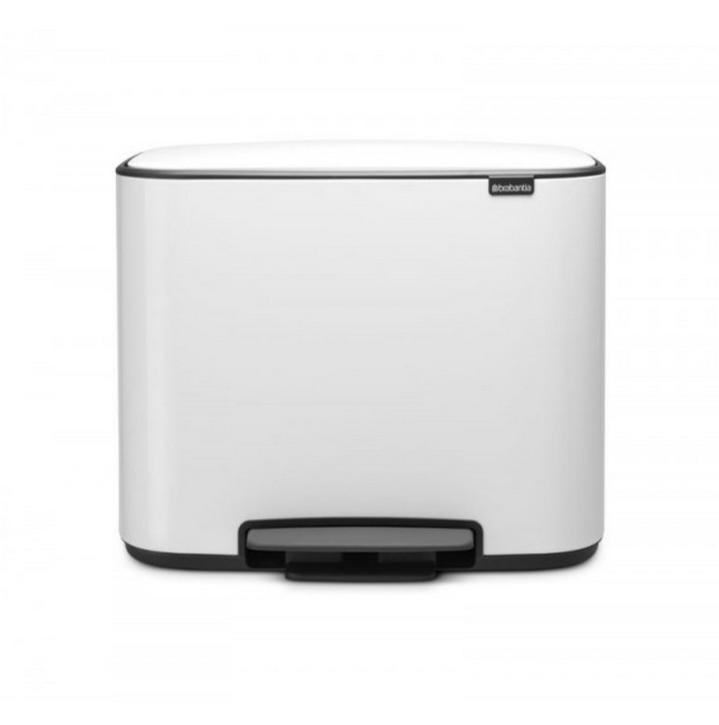 Poubelle à pédale 2 seaux 11+23l blanc - Brabantia 121142