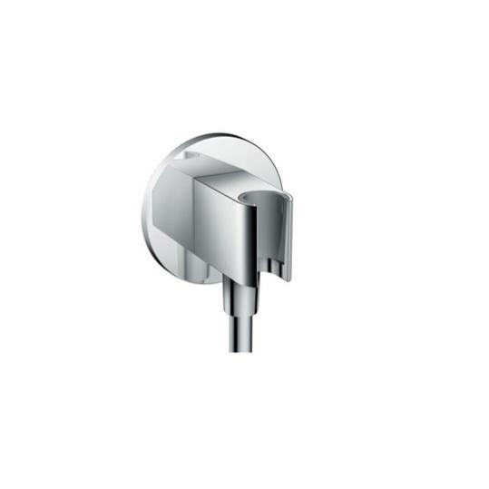 Hansgrohe - Coude de raccordement mural S avec support de douche chromé FixFit