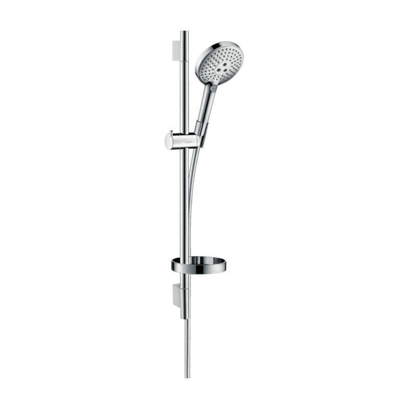 Set de douche 120 3jet avec barre Unica S puro 65 cm et porte-savon chromé