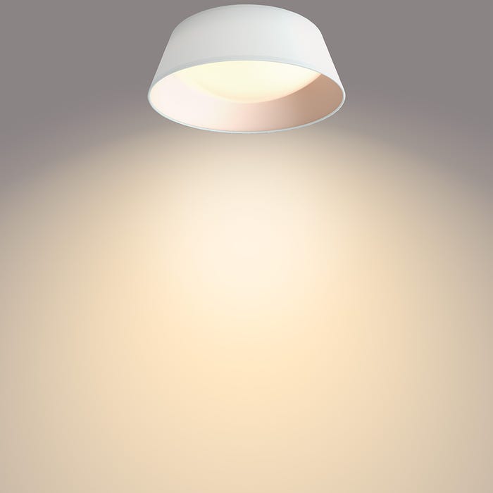 Plafonnier LED d'intérieur PHILIPS - EyeComfort - 34cm - 14W - 1100 lumens - 3000K - métal blanc - 93535 8