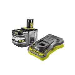 Batterie RYOBI 18V Lithium-ion One+ High Energy 9.0 Ah - 1 chargeur rapide RC18150-190G 0