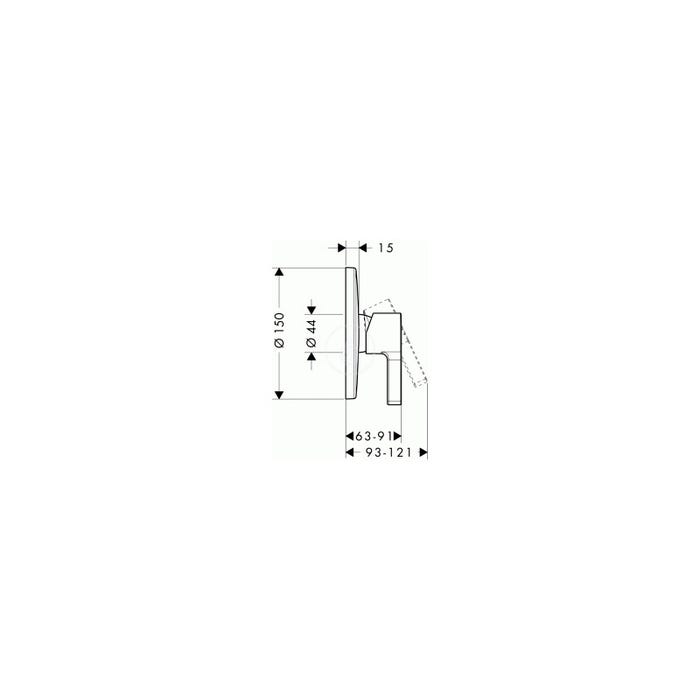 Hansgrohe Metris S Set de finition pour mitigeur douche encastré (31665000) 1
