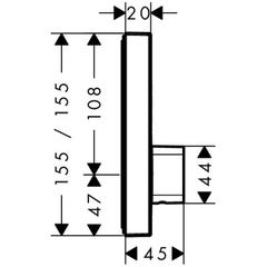 HANSGROHE Set de finition pour mitigeur mécanique ShowerSelect encastré avec 2 sorties chromé 1