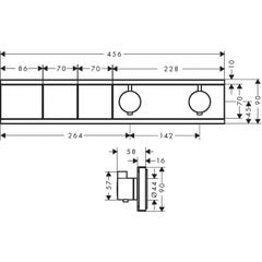 Hansgrohe RainSelect Module thermostatique encastré avec 2 fonctions, Blanc mat (15380700) 1