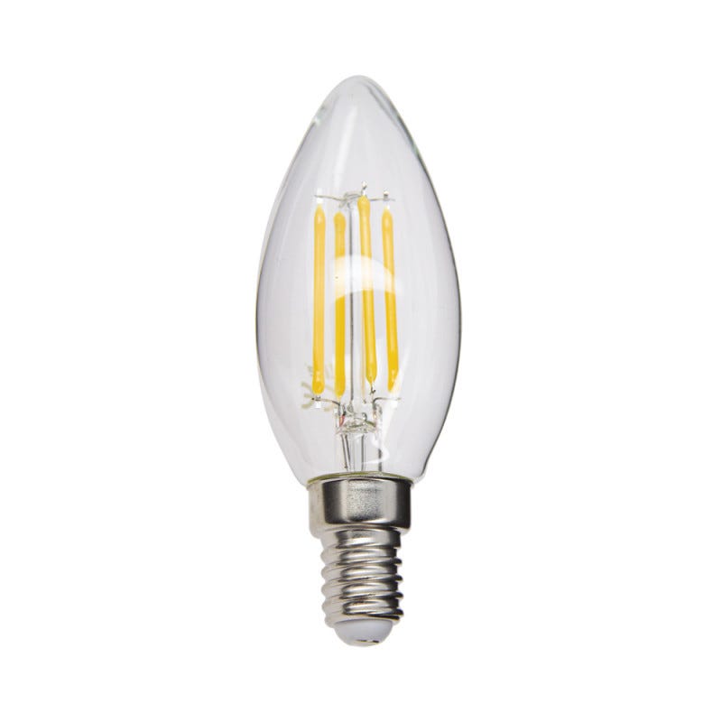 Xanlite - Ampoule à filament LED flamme, culot E14, 4W cons. (40W eq.), lumière blanc neutre - RFV470FCW 0