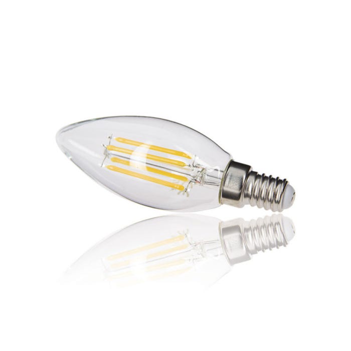 Xanlite - Ampoule à filament LED flamme, culot E14, 4W cons. (40W eq.), lumière blanc neutre - RFV470FCW 4