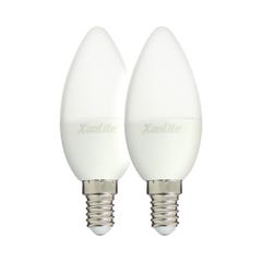 Ampoule LED flamme, culot E14, 5W cons. (40W eq.), lumière blanc chaud