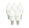 Lot x5 Ampoules LED flamme, culot E14, 5,5W cons. (40 W éq), lumière blanc chaud