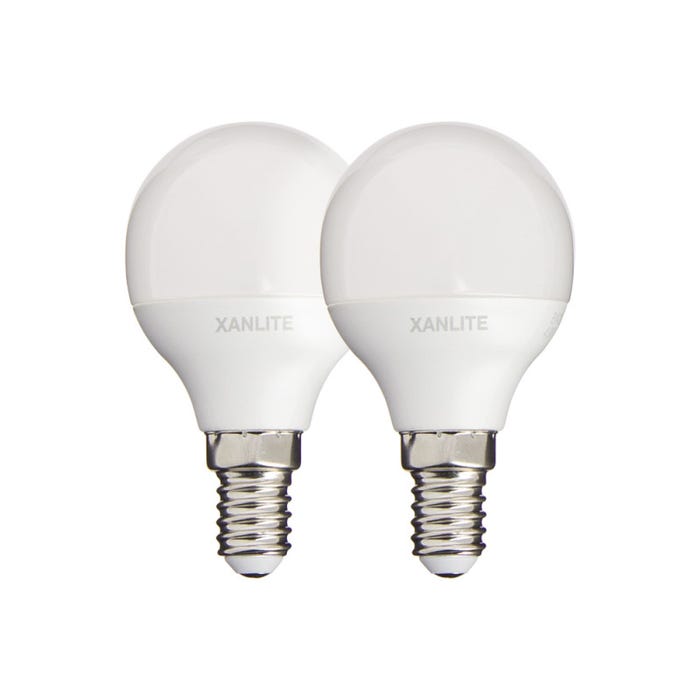 Xanlite - Lot de 2 ampoules LED P45 - culot E14 - classique - PACK2EV470PCW 0
