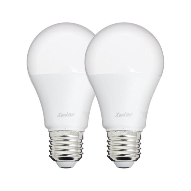 Xanlite - Lot de 2 ampoules LED A60 - cuLot E27 - classique - PACK2EE806GCW 0