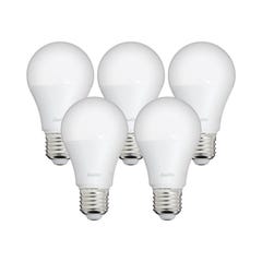 Xanlite - Lot x5 Ampoules LED standard, culot E27, conso 9W, eq. 60W, blanc neutre - PACK5EE806GCW 0