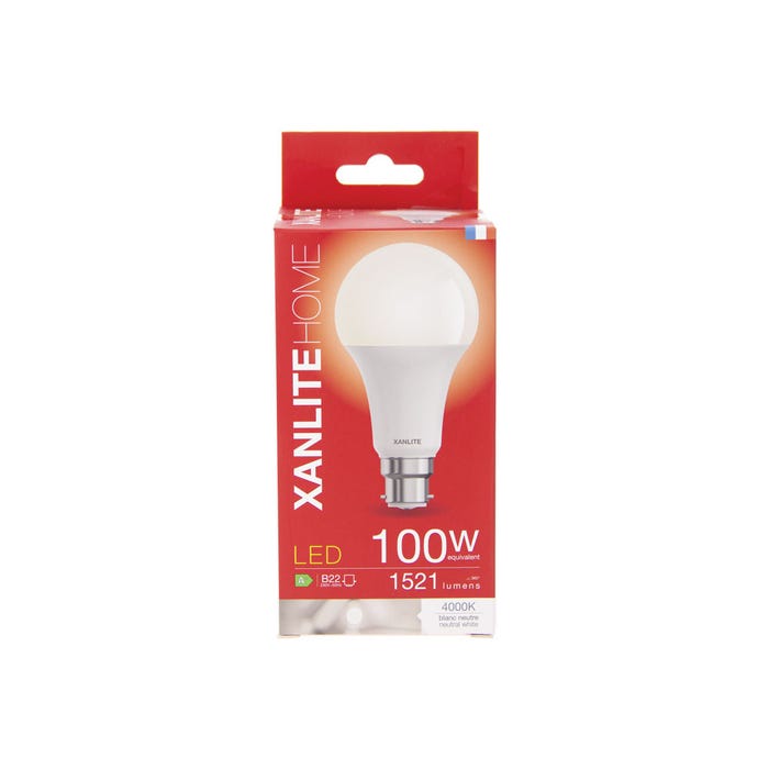 Xanlite - Ampoule LED standard, culot B22, 14,2W cons. (100W eq.), lumière blanche neutre - EB1521GCW 4