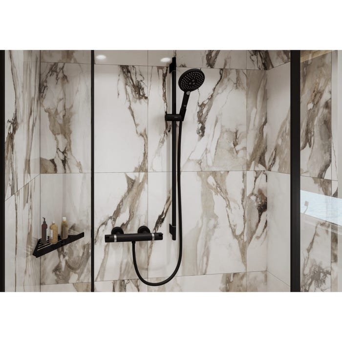 HANSGROHE Unica Barre de douche S Puro 65 cm avec flexible de douche, noir mat 2
