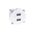 Prise chargeur double USB 5,5V - Type A - COMETE Blanc