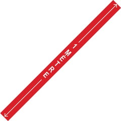 Bande verticale 1 mètre avec flèche - Spécial sol - 1000 x 70 mm - Rouge 0