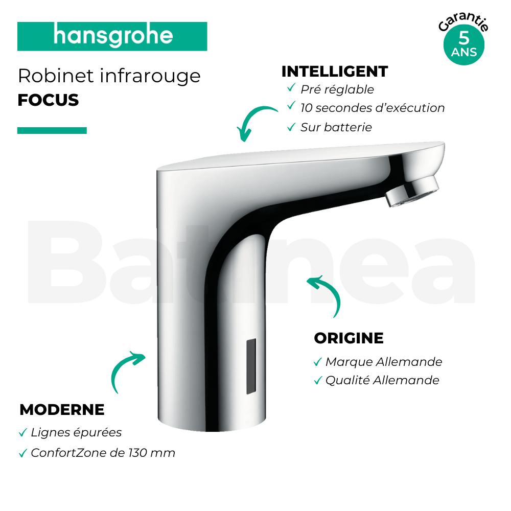 Hansgrohe Focus Mitigeur lavabo électronique (31172000) 3