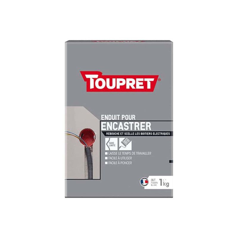 Enduit pour encastrer TOUPRET - Poudre - 1Kg - BCENCAS01