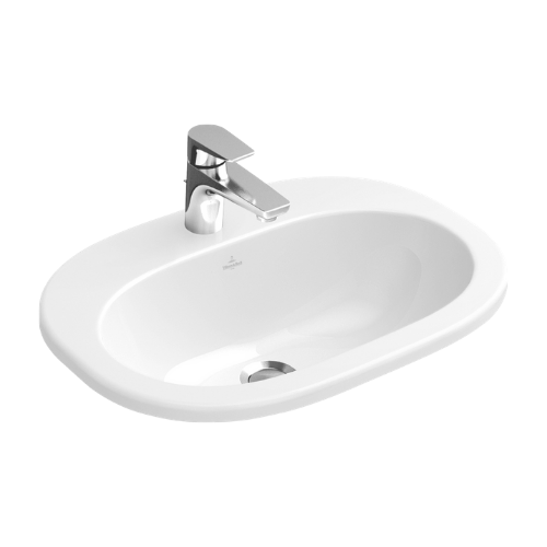 Villeroy et Boch Vasque à encastrer O.Novo 56 x 40,5 cm, Blanc CeramicPlus
