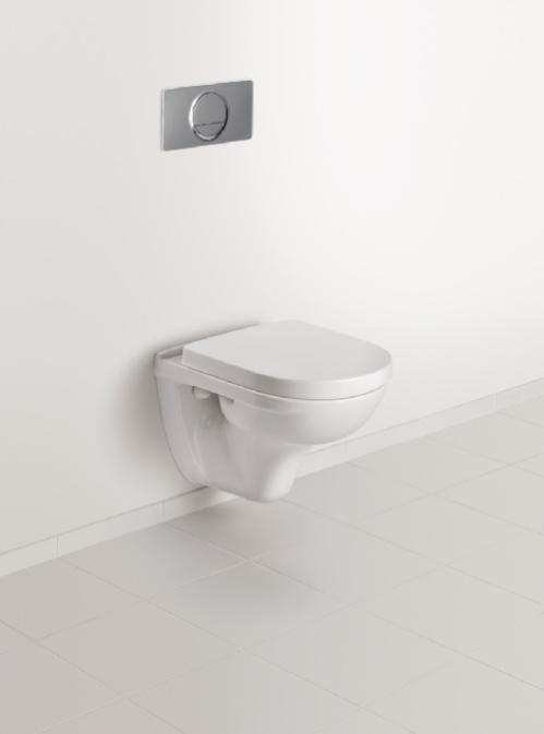 WC suspendu compact sans bride O.novo avec abattant