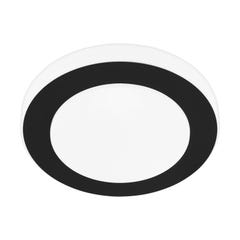 Eglo Carpi Plafonnier LED 30cm forme ronde, 3000K blanc chaud, Acier, Noir (33682) 0
