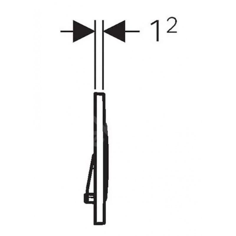 Geberit Sigma30 Plaque de déclenchement double touche, Noir mat (115.883.16.1) 1