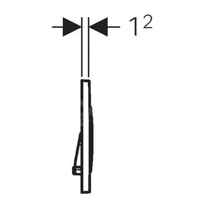 Geberit Sigma30 Plaque de déclenchement double touche, Noir mat (115.883.16.1) 1
