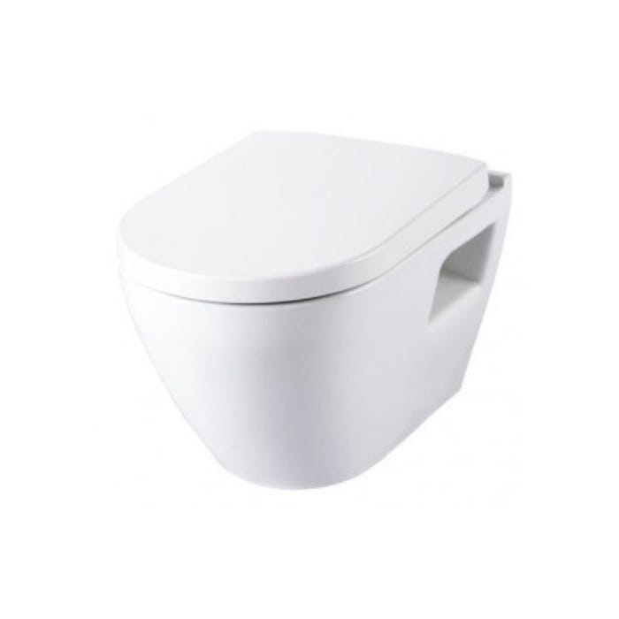 Villeroy & Boch Pack WC Bâti-support avec Cuvette Serel SM10 + Abattant softclose + Plaque chrome mat (ViConnectSM10-3) 2