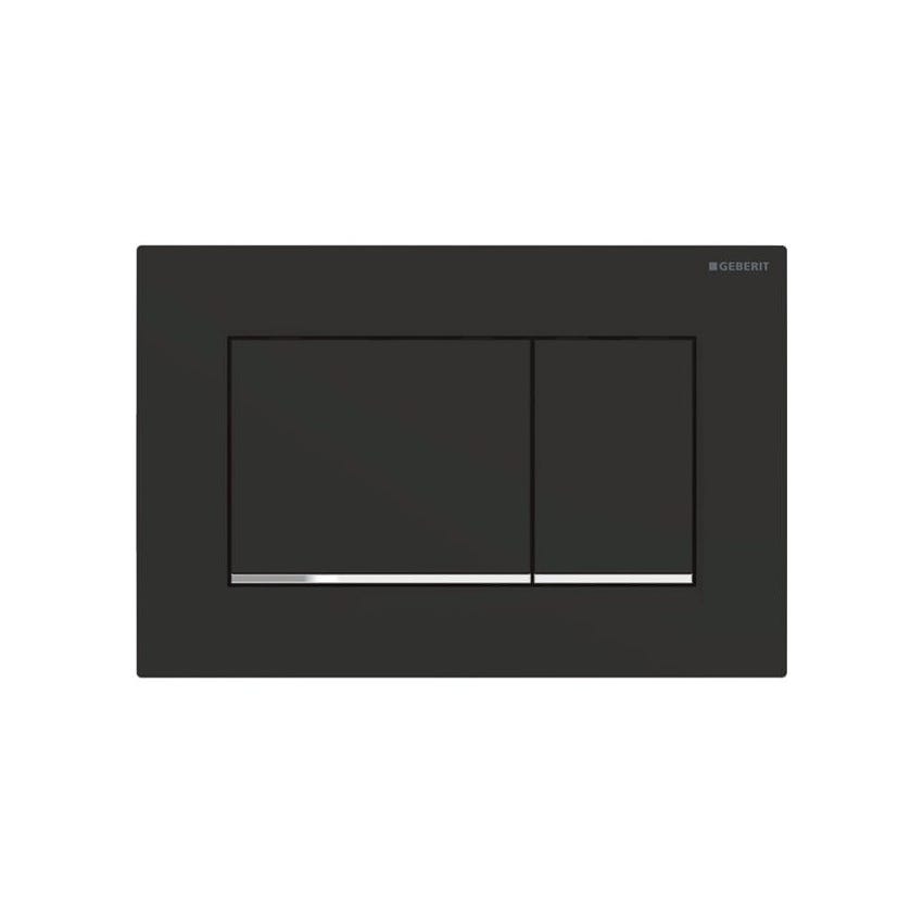 Geberit Sigma30 Plaque de déclenchement double touche, Noir mat/chrome (115.883.14.1) 4