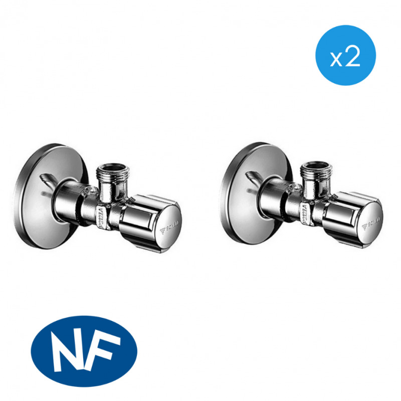 Schell Comfort Lot de 2 robinets d'équerre avec fonction de régulation, Classe de débit A (052120699-PRO2)
