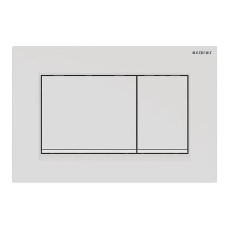 Geberit Sigma30 Plaque de déclenchement double touche, Blanc mat (115.883.01.1)