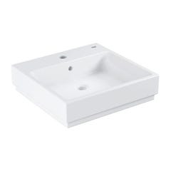 GROHE Vasque a poser Cube Ceramic 50 cm - Monotrou - Traitements anticalcaire et antibactérien -Trop plein - Céramique - Blanc 0