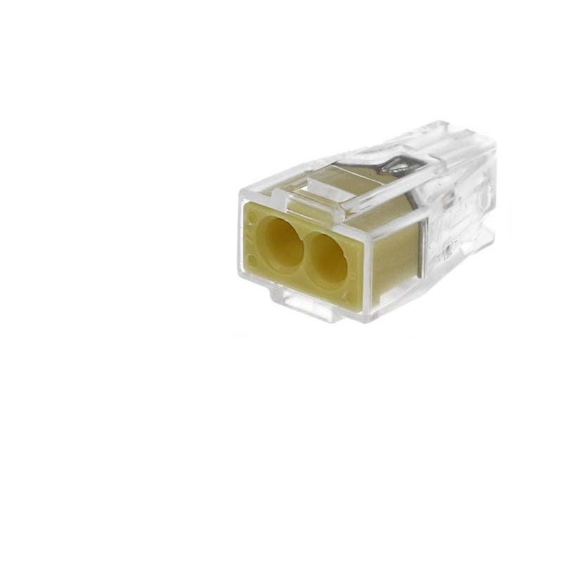 100 connecteurs WAGO 2 entrées (jaune) 0