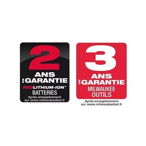 Pack MILWAUKEE 2 batteries 5.5 Ah M18 HB5.5 - chargeur M12-18 1
