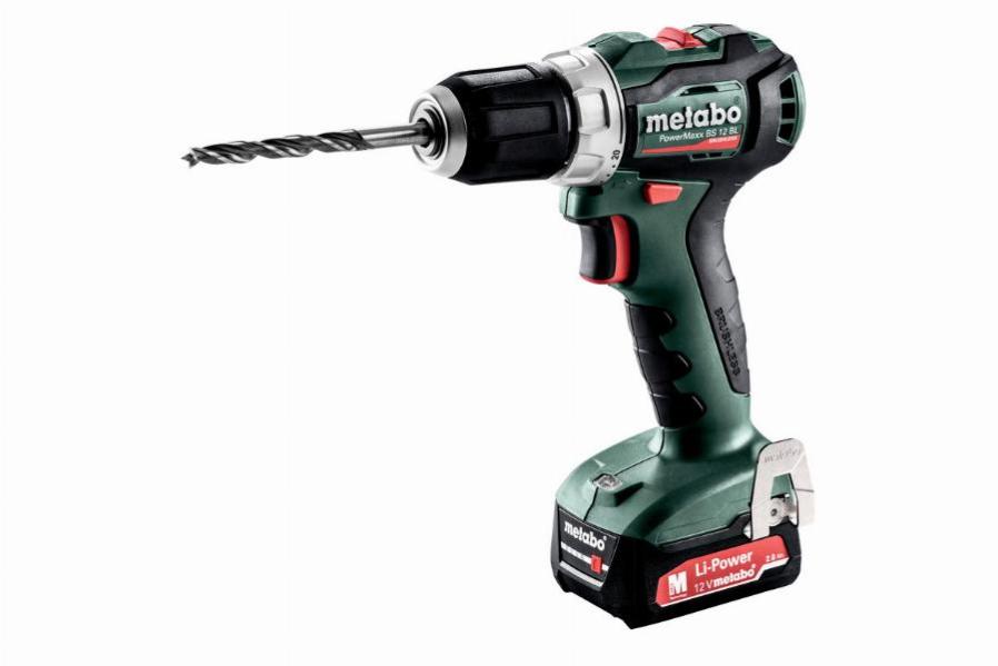 Perceuse visseuse metabo - powermaxx bs 12v - bl 2 x 2,0 ah li-power, sc 30, coffret - 601038500