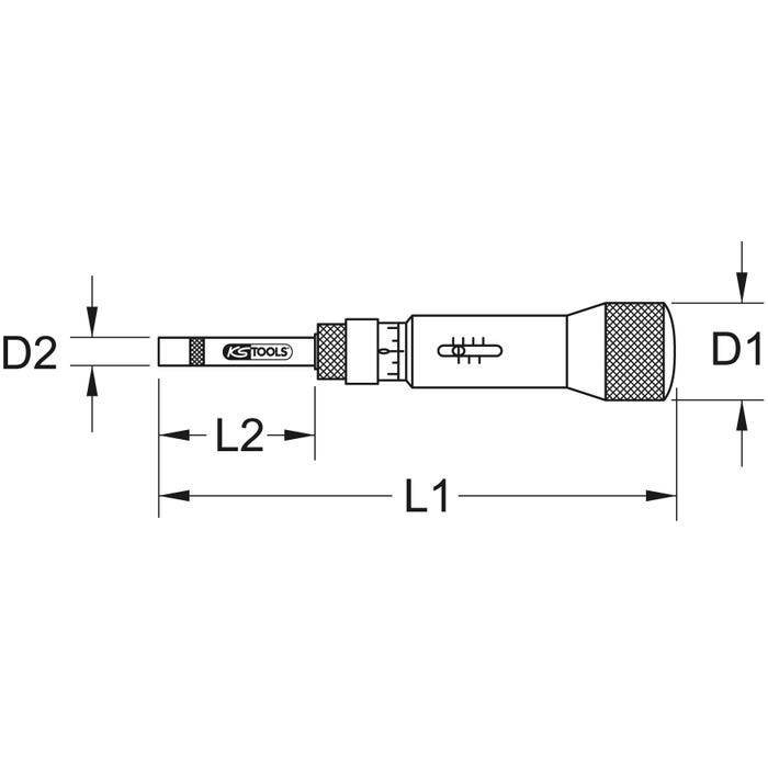 Tournevis dynamométriques KS TOOLS - Avec vernier - 1/4 pouce - 157 mm - 516.3225 8