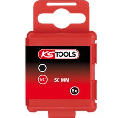 Boîte d'embouts de vissage KS TOOLS Classic - 6 pans - 4 x 50mm - 5 pcs - 911.2813 2