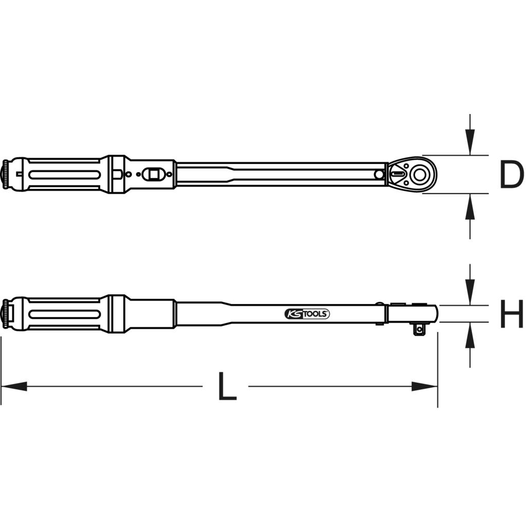 Clé dynamométrique KS TOOLS Ergotorque Précision Plus - 1/4 pouce - 289 mm - 516.1512 4