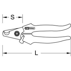 Cisaille coupe câble KS TOOLS - 165mm - 118.0073 1