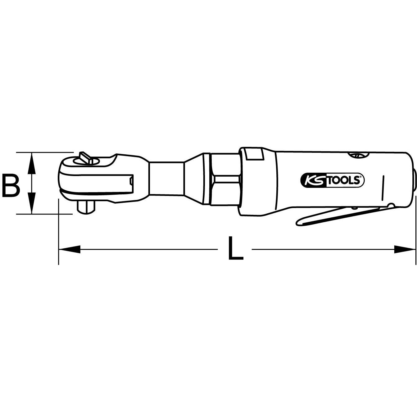 Clé à rochet KS TOOLS MONSTER Réversible - 3/8 pouces - 340mm - 515.3825 8