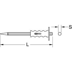 Pointerolle de maçon KS TOOLS - Avec poignée de sécurité - 250mm - 156.0515 3