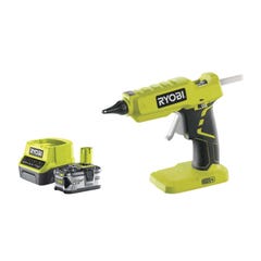 Pack RYOBI pistolet à colle 18V One+ R18GLU-O - 1 batterie 4.0Ah - 1 chargeur rapide 2.0Ah RC18120-140