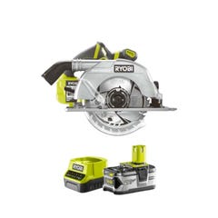 Pack RYOBI Scie circulaire Brushless 18V One+ 60mm R18CS7-0 - 1 batterie 4.0Ah - 1 chargeur rapide 2.0Ah RC18120-140 0