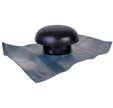 Chapeau de ventilation avec collerette d'étanchéité - Diamètre : 100 mm - Couleur : Marron Collerette 450 x 330 mm