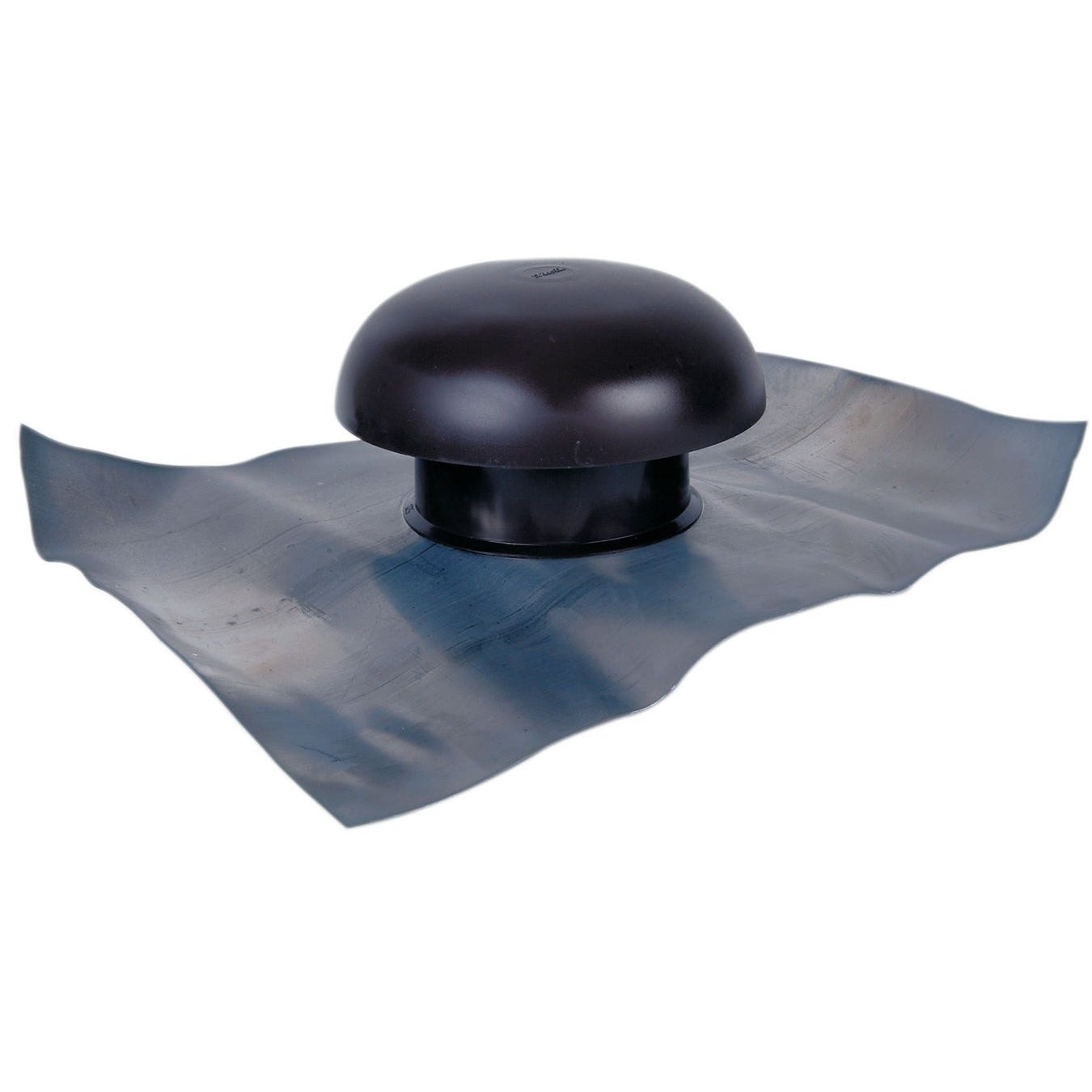 Chapeau de ventilation avec collerette d'étanchéité - Diamètre : 100 mm - Couleur : Marron Collerette 450 x 330 mm 0