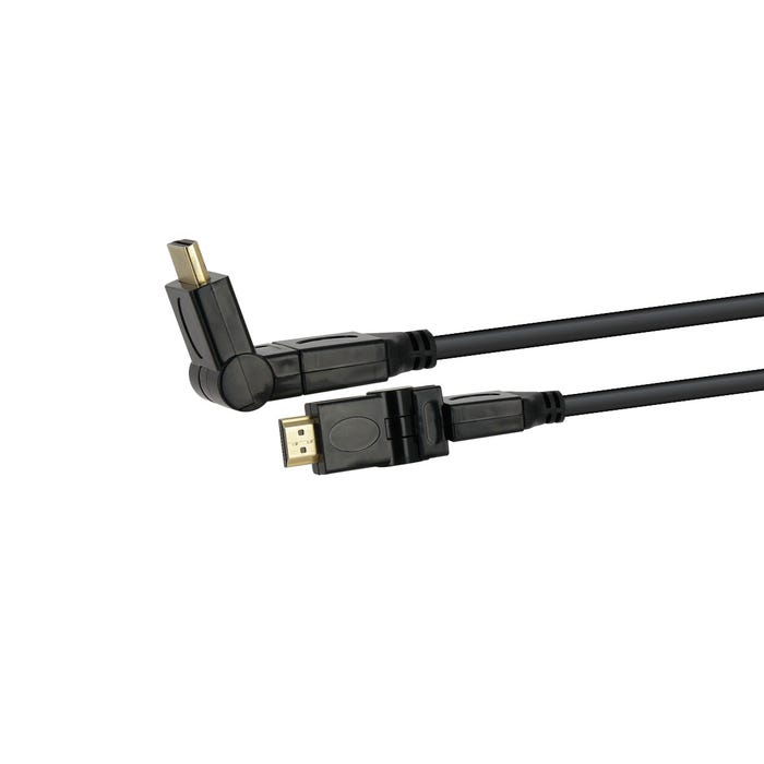 Câble Hdmi Articulé 180° 4k Ultra Hd High Speed Noir Audio/vidéo Mâle/mâle 1,50 Mètre Gold - Sedea - 914531 0